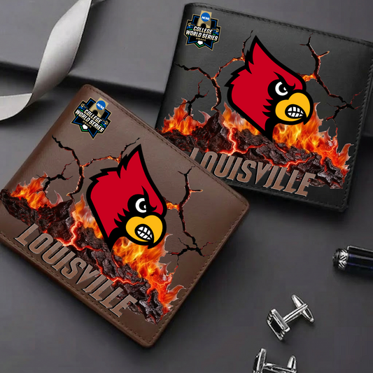 LIMITED EDITION - NEW CUSTOMIZED CWS NCAA26 ULC UL CARDINALS LEATHER WALLET