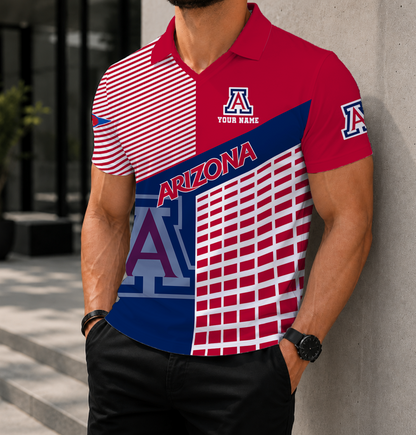 VIRAL EDITION - NEW CUSTOMIZED NCAA FBS27 ARW ARIZONA WILDCATS POLO SHIRT