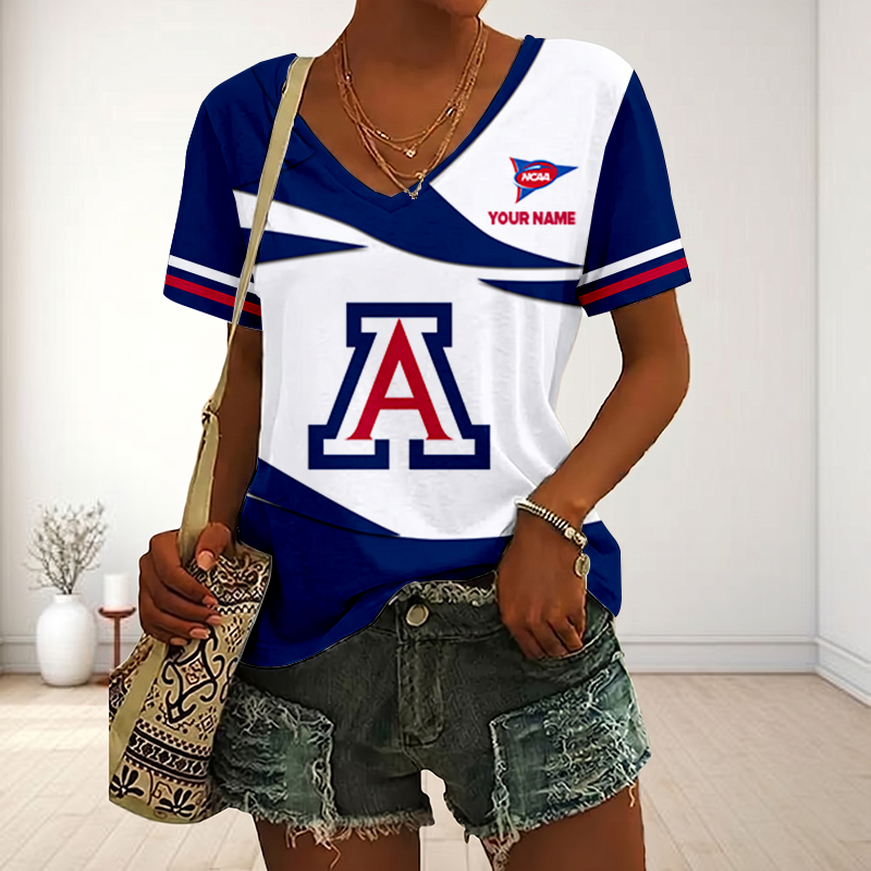 VIRAL EDITON - NEW CUSTOMIZED FBS NCAA27 ARW AR WILCATS V-NECK FEMALE SHIRT
