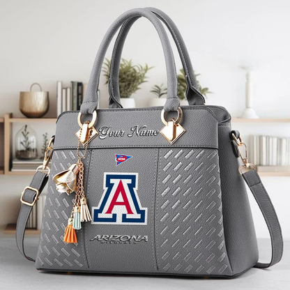 LIMITED EDITION - NEW CUSTOMIZED NCAA FBS27 ARW AR WILCATS HANDBAG MULTICOLOR