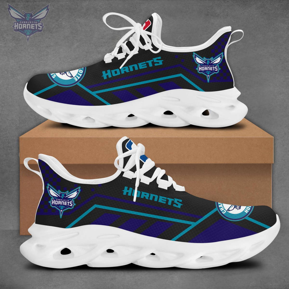 LIMITED EDITION - NEW CUSTOMIZED NBA27 CHO CHARLOTTE HORNETS MAX SOUL SHOES