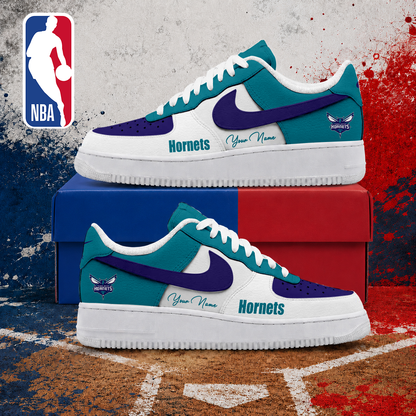 FINAL SALE - NEW CUSTOMIZED NBA27 CHO CHARLOTTE HORNETS AF1 SNEAKERS