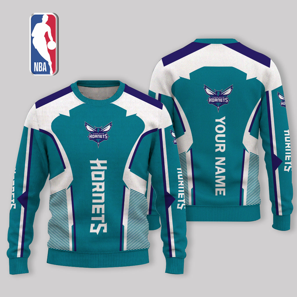 LIMITED EDITION - NEW CUSTOMIZED NBA27 CHO CHARLOTTE HORNETS UGLY SWEATER