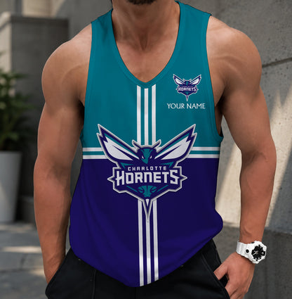 FINAL SALE - NEW CUSTOMIZED NBA27 CHO CHARLOTTE HORNETS MEN'S TANK TOP