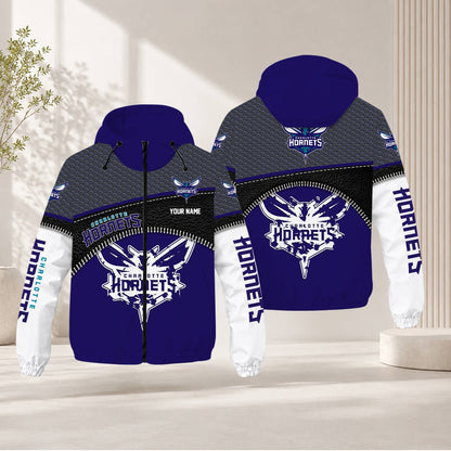 FLASH SALE - NEW CUSTOMIZED NBA27 CHO CHARLOTTE HORNETS WINDBREAKER JACKET