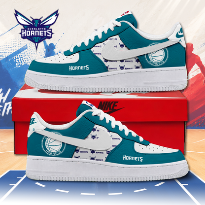 FINAL SALE - NEW CUSTOMIZED NBA27 CHO CHARLOTTE HORNETS AF1 SNEAKERS