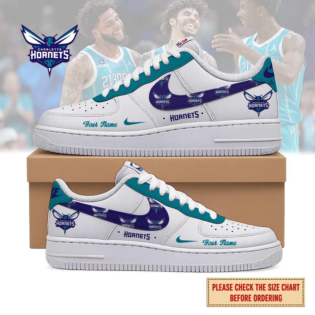 EXCLUSIVE EDITION - NEW CUSTOMIZED NBA27 CHO CHARLOTTE HORNETS AF1 SNEAKERS