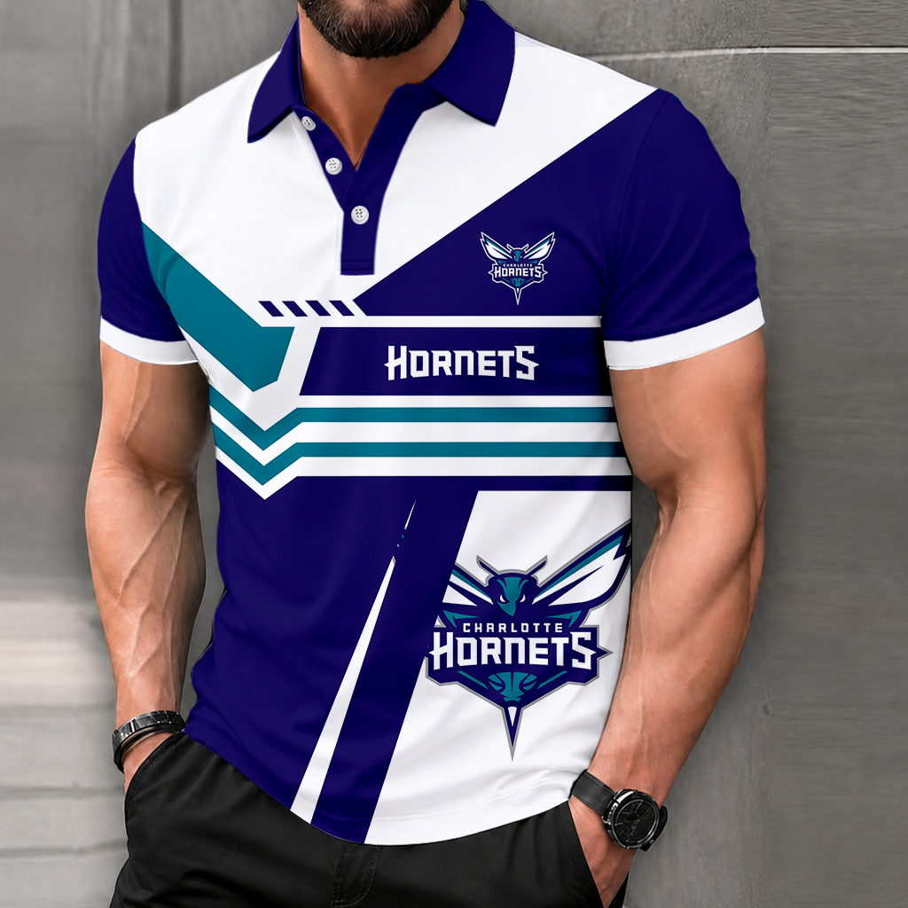 FINAL SALE - NEW CUSTOMIZED NBA27 CHO CHARLOTTE HORNETS POLO SHIRT, ZIP POLO SHIRT & T-SHIRTS