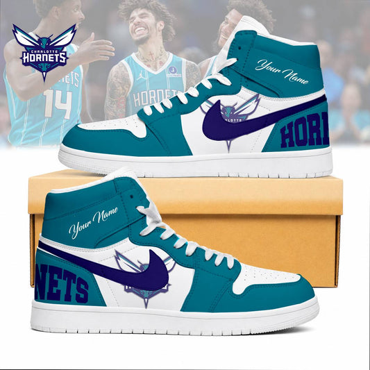 FINAL SALE - NEW CUSTOMIZED NBA27 CHO CHARLOTTE HORNETS AIR JORDAN SNEAKERS