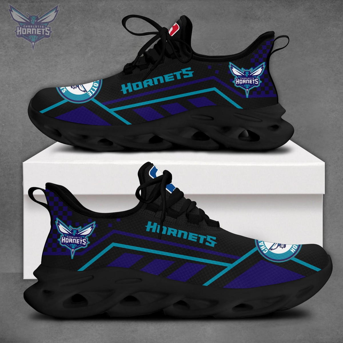 LIMITED EDITION - NEW CUSTOMIZED NBA27 CHO CHARLOTTE HORNETS MAX SOUL SHOES
