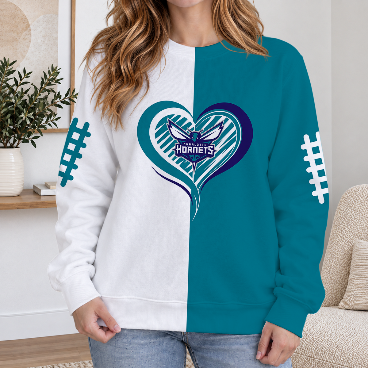 EXCLUSIVE EDITION - NEW CUSTOMIZED NBA27 CHO CHARLOTTE HORNETS RIBBED HOODIE & SWEATSHIRT