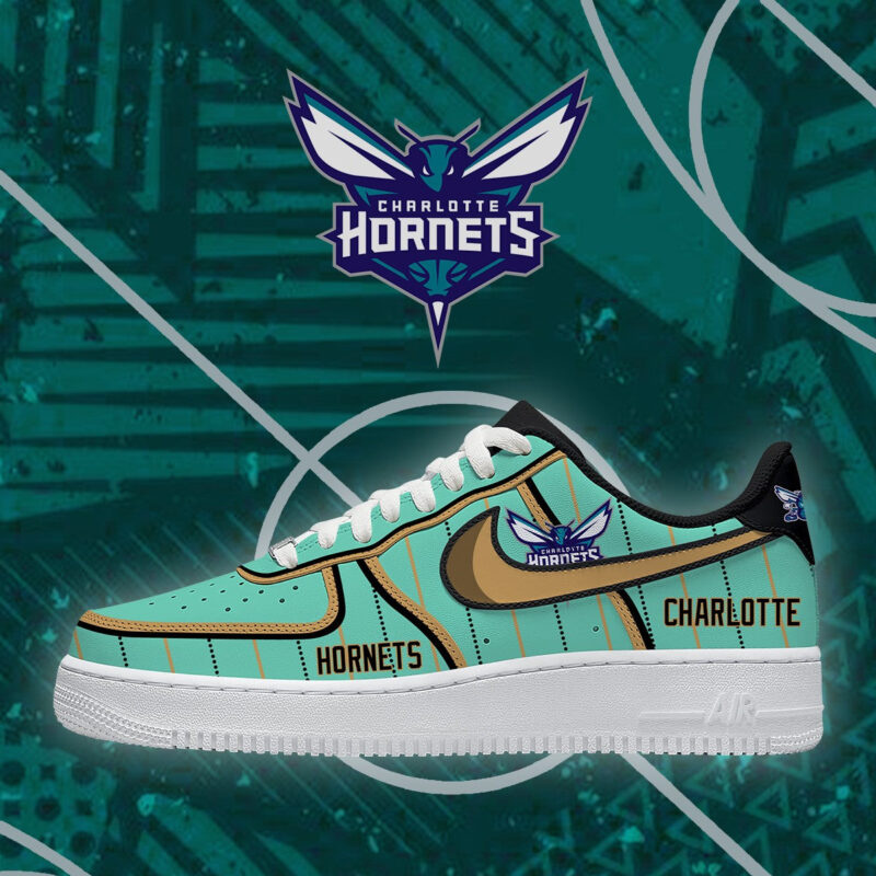 FINAL SALE - NEW CUSTOMIZED NBA27 CHO CHARLOTTE HORNETS AF1 SHOES