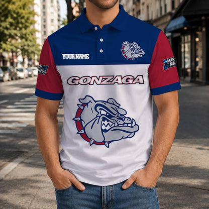 HOT DEAL - NEW CUSTOMIZED NCAA MAM27 GOB GONZAGA BULLDOGS T-SHIRT, POLO SHIRT, ZIP POLO SHIRT, SWEATSHIRT, HOODIE & ZIP HOODIE
