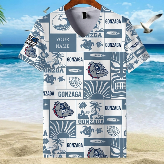 LIMITED EDITION - NEW CUSTOMIZED NCAA MAM27 GOB GO BULLDOGS V-NECK FEMALE SHIRT