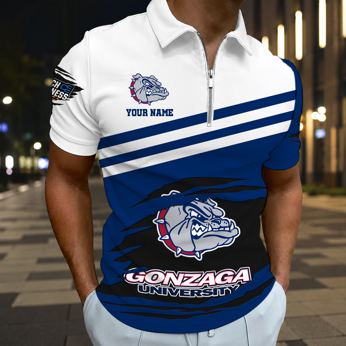 EXCLUSIVE EDITION - NEW CUSTOMIZED NCAA MAM27 GOB GONZAGA BULLDOGS T-SHIRT, POLO SHIRT, ZIP POLO SHIRT, SWEATSHIRT, HOODIE & ZIP HOODIE