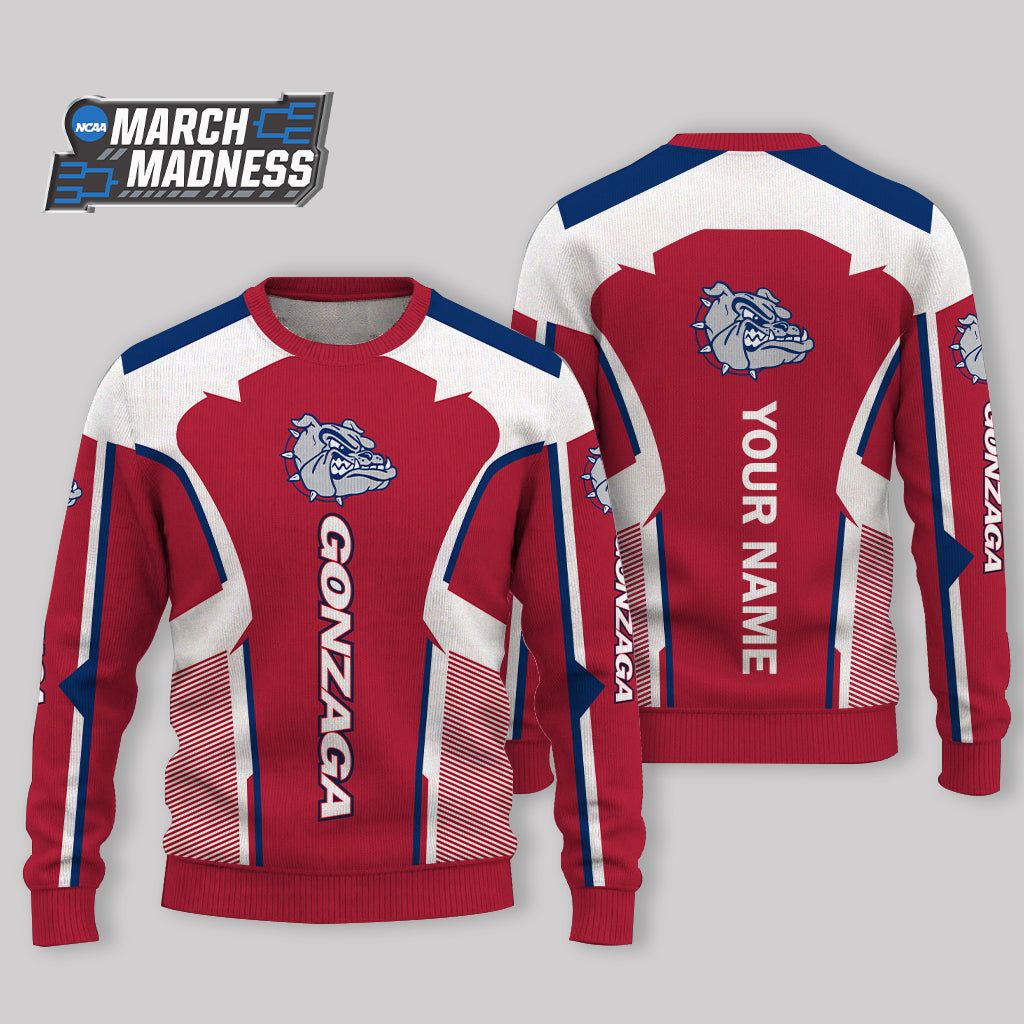 LIMITED EDITION - NEW CUSTOMIZED NCAA MAM27 GOB GONZAGA BULLDOGS UGLY SWEATER
