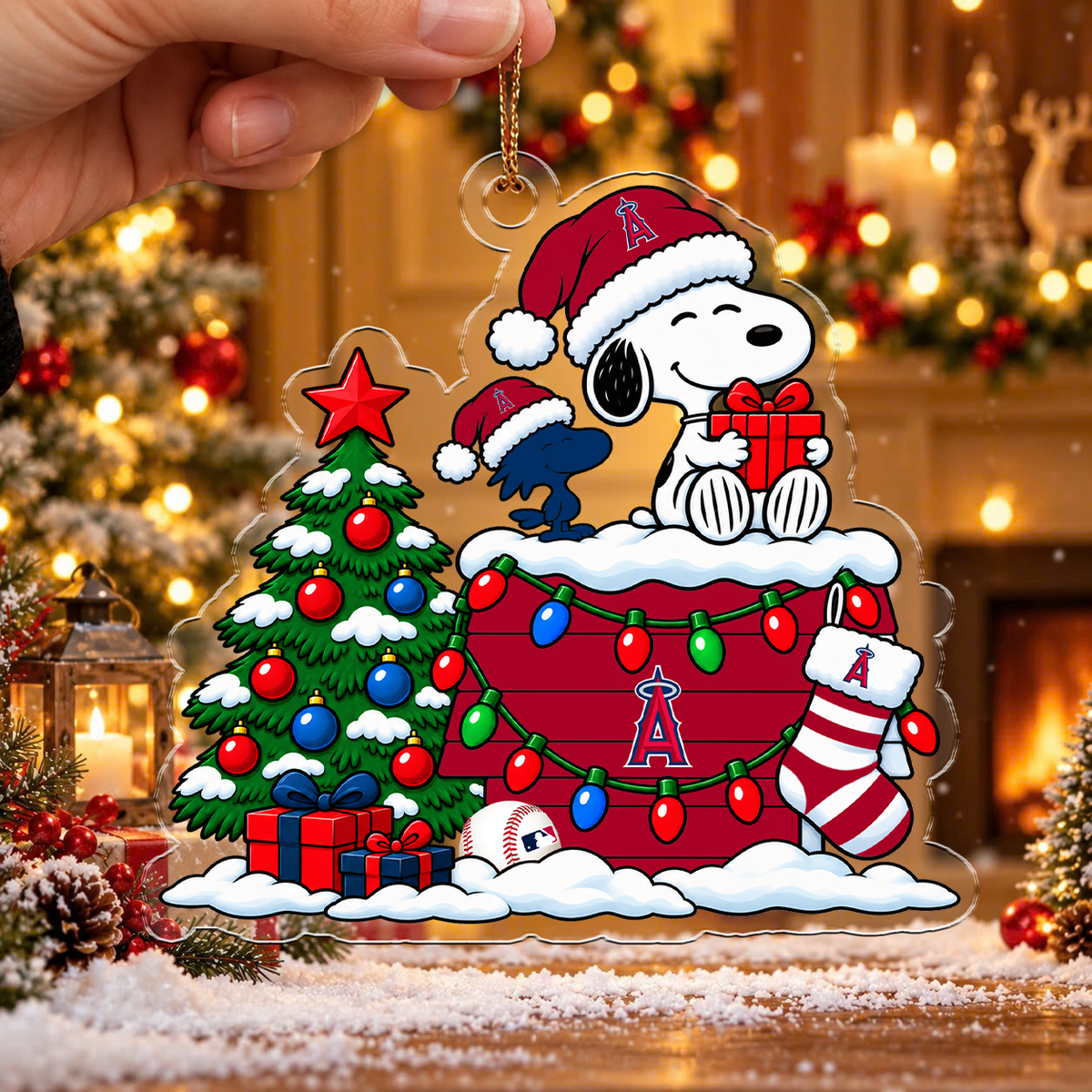 MEGA SALE - NEW CUSTOMIZED MLB27 LAA LOS ANGELES ANGELS CHRISTMAS ACRYLIC ORNAMENT
