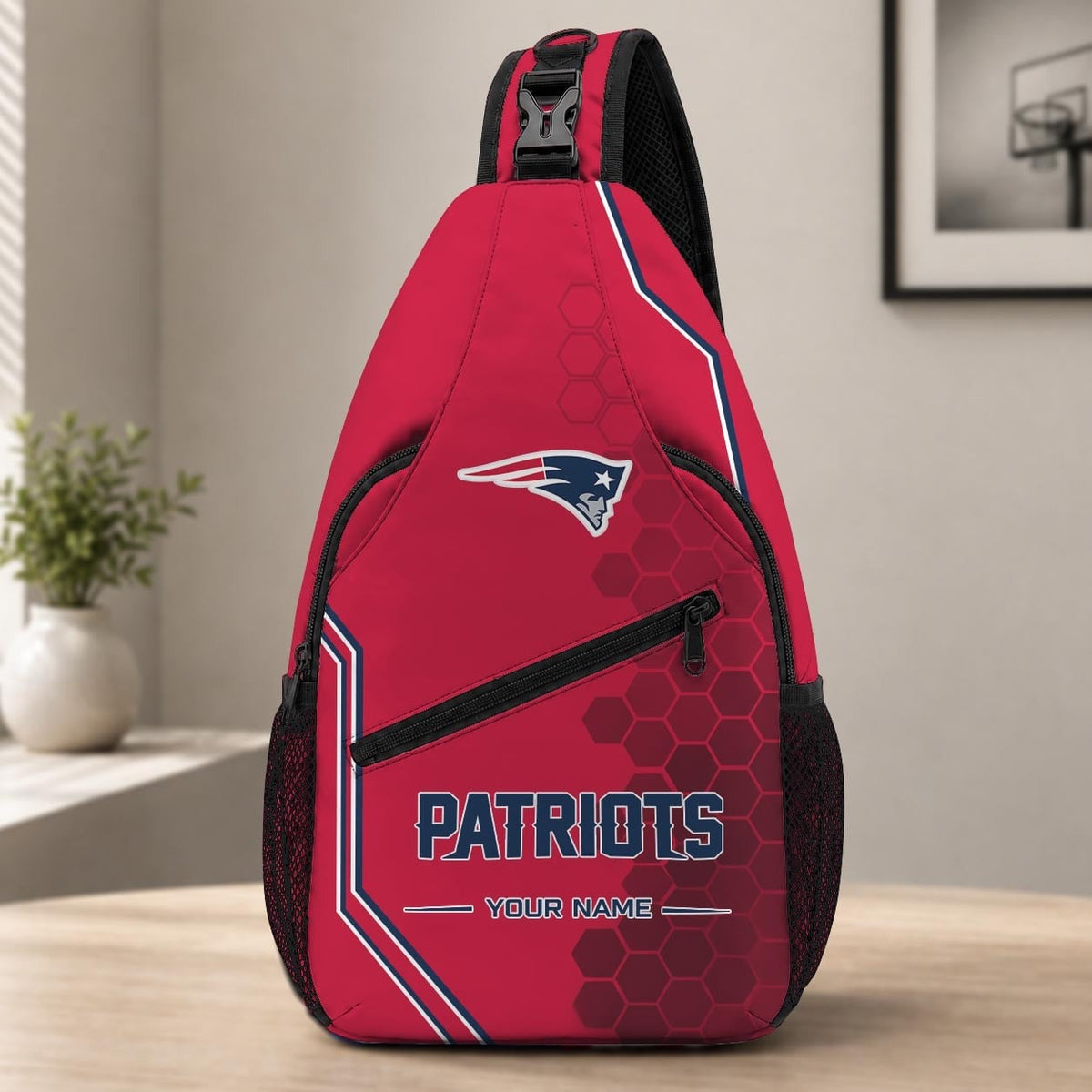 ELITE EDITION - NEW CUSTOMIZED NFL27 NEP NEW ENGLAND PATRIOTS SLING BAG