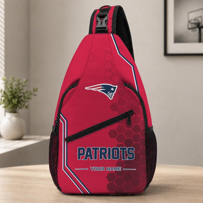 ELITE EDITION - NEW CUSTOMIZED NFL27 NEP NEW ENGLAND PATRIOTS SLING BAG