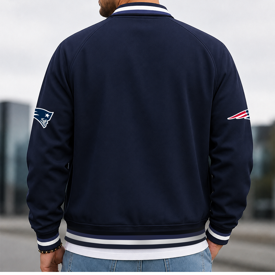 [SPECIAL OFFER] NEW CUSTOMIZED NFL27 NEP NEW ENGLAND PATRIOTS MEN'S CASUAL JACKET