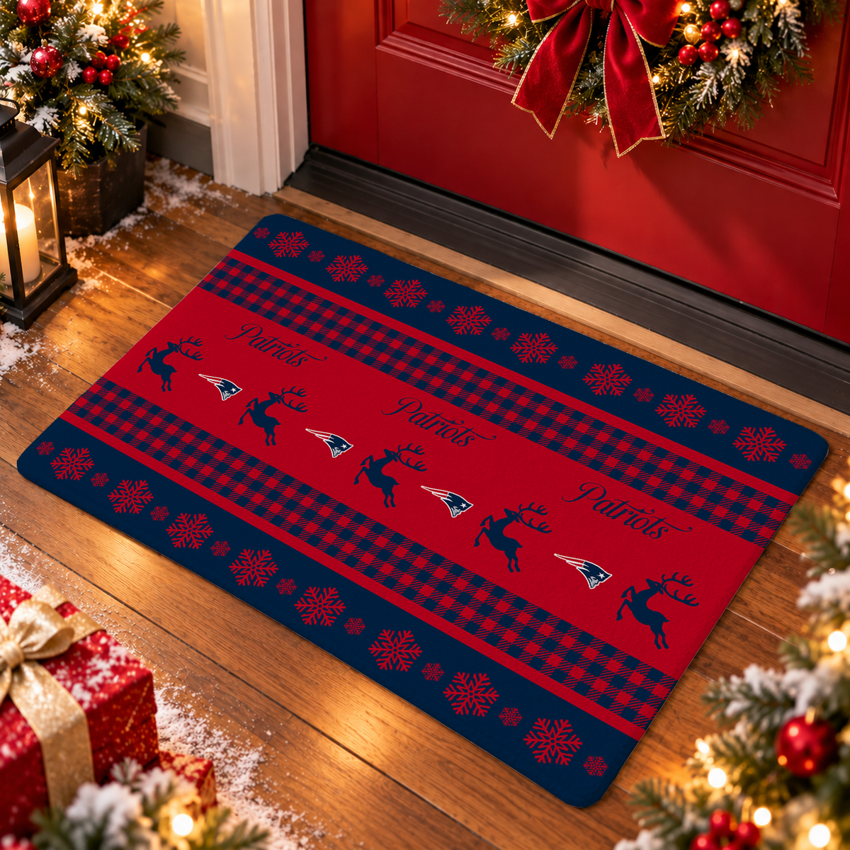 ELITE EDITION - NEW CUSTOMIZED NFL27 NEP NEW ENGLAND PATRIOTS WATER-ABSORBENT FLOOR MAT