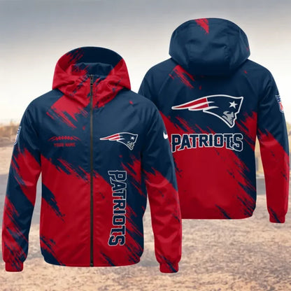 LIMITED EDITION - NEW CUSTOMIZED NFL27 NEP NEW ENGLAND PATRIOTS WINDBREAKER JACKET