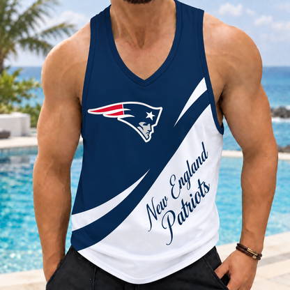 ELITE EDITION - NEW CUSTOMIZED NFL27 NEP NEW ENGLAND PATRIOTS MEN'S TANK TOP