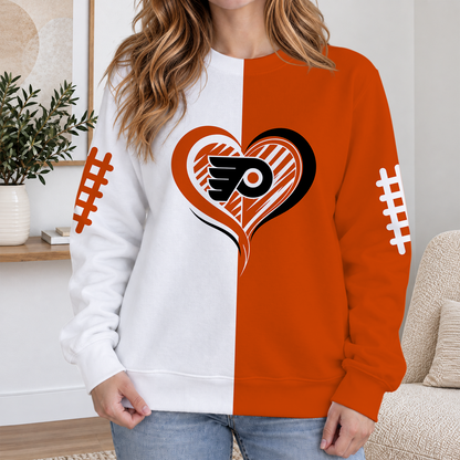LIMITED EDITION - NEW CUSTOMIZED NHL27 PPF PHILADELPHIA FLYERS RIBBED HOODIE & SWEATSHIRT