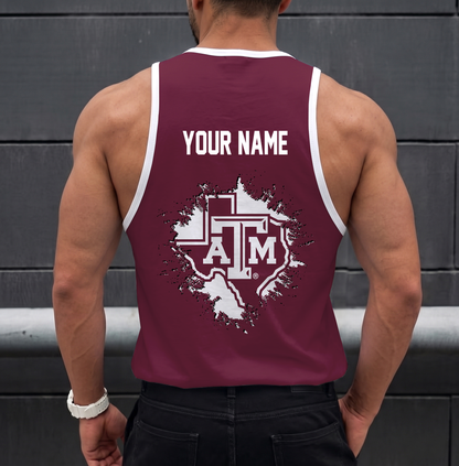 SPECIAL EDITION - NEW CUSTOMIZED NCAA CWS27 TAA TEXAS A&M AGGIES UNISEX TANK TOP