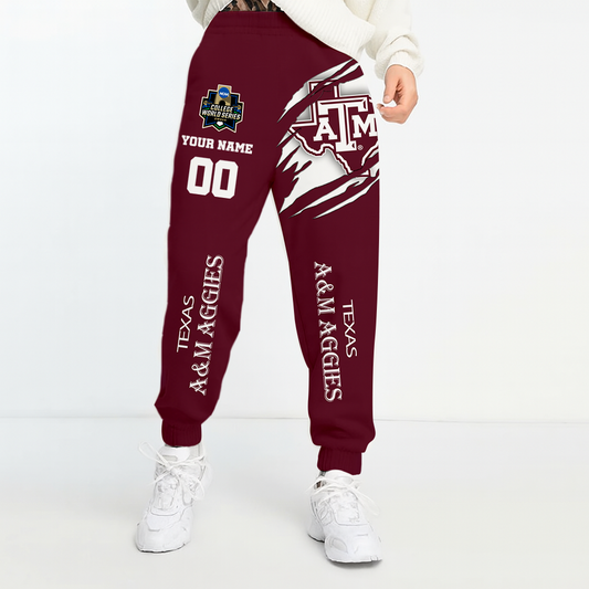 LIMITED DROP - NEW CUSTOMIZED | NCAA CWS27 TAA TX A&M AGGIES UNISEX LONG PANTS