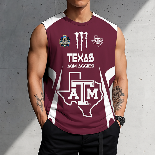 ACTIVE OFFER - NEW CUSTOMIZED | NCAA CWS27 TAA TX A&M AGGIES MEN'S GYM SHIRT