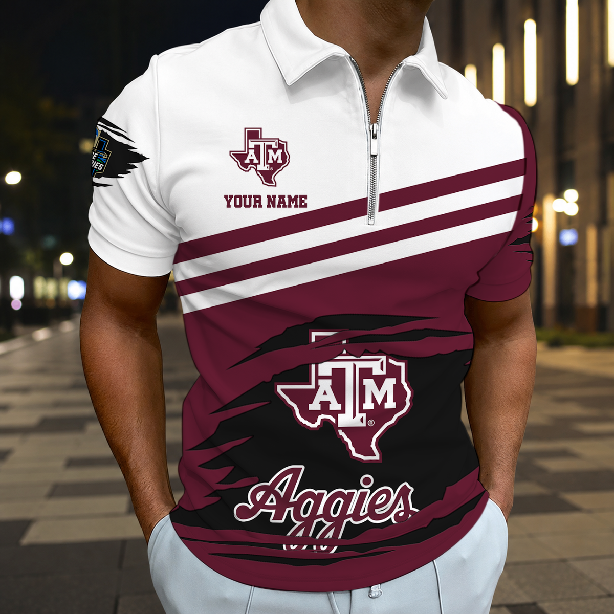 SPECIAL EDITION - NEW CUSTOMIZED NCAA CWS27 TAA TEXAS A&M AGGIES T-SHIRT, POLO SHIRT, ZIP POLO SHIRT, SWEATSHIRT, HOODIE & ZIP HOODIE