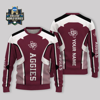 LIMITED EDITION - NEW CUSTOMIZED NCAA CWS27 TAA TEXAS A&M AGGIES UGLY SWEATER