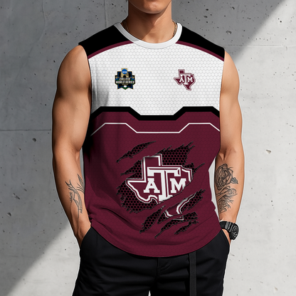 LIMITED EDITION - NEW CUSTOMIZED NCAA CWS27 TAA TEXAS A&M AGGIES MEN'S GYM SHIRT