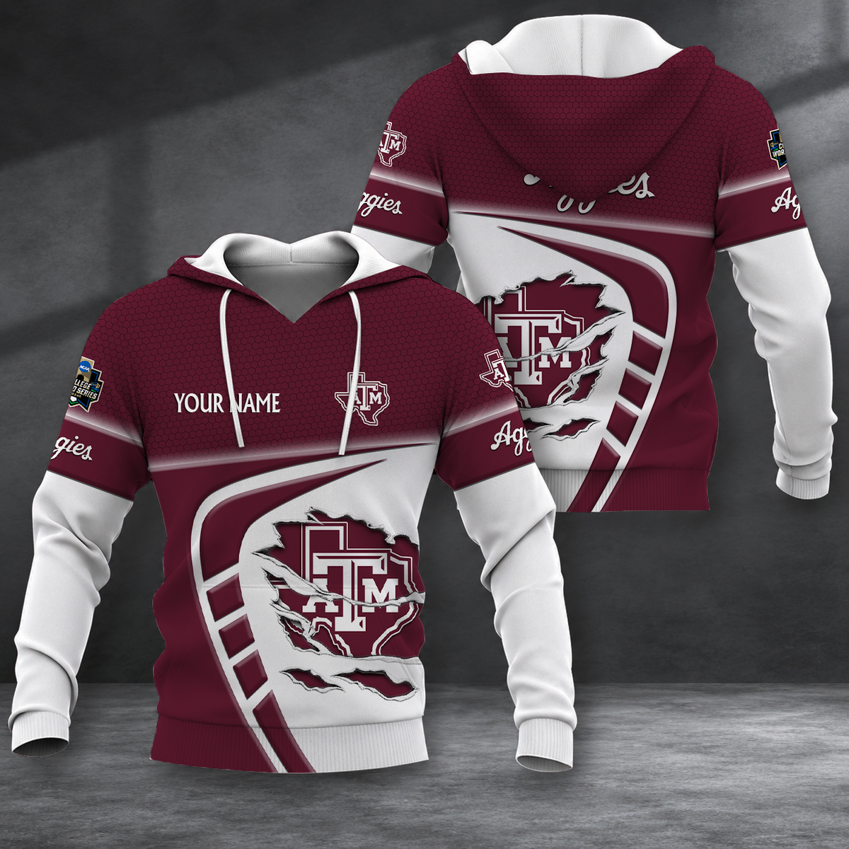 SPECIAL EDITION - NEW CUSTOMIZED NCAA CWS27 TAA TEXAS A&M AGGIES T-SHIRT, POLO SHIRT, ZIP POLO SHIRT, SWEATSHIRT, HOODIE & ZIP HOODIE