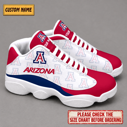 LIMITED EDITION - NEW CUSTOMIZED NCAA FBS27 ARW ARIZONA WILDCATS AIR JORDAN 13 LOW TOP SNEAKER