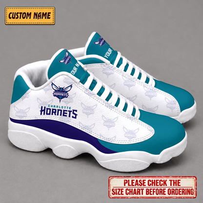 SPECIAL EDITION - NEW CUSTOMIZED NBA27 CHO CHARLOTTE HORNETS AIR JORDAN 13 LOW TOP SNEAKER