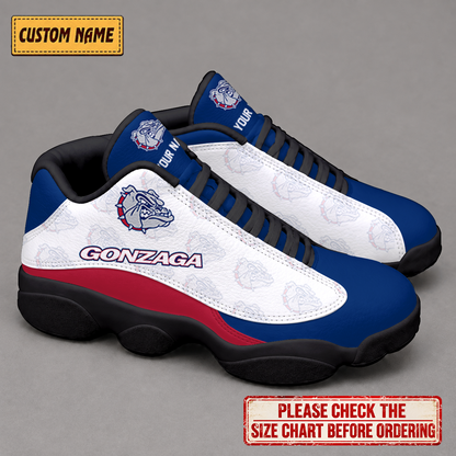 EXCLUSIVE EDITION - NEW CUSTOMIZED NCAA MAM27 GOB GONZAGA BULLDOGS AIR JORDAN 13 LOW TOP SNEAKER
