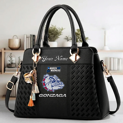 VIRAL EDITON - NEW CUSTOMIZED NCAA MAM27 GOB GO BULLDOGS ZIP HANDBAG MULTICOLOR