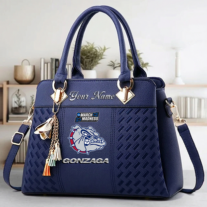 VIRAL EDITON - NEW CUSTOMIZED NCAA MAM27 GOB GO BULLDOGS ZIP HANDBAG MULTICOLOR