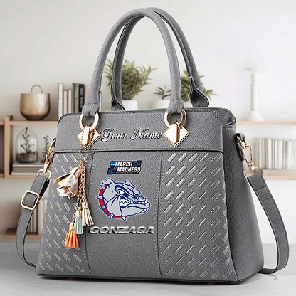 VIRAL EDITON - NEW CUSTOMIZED NCAA MAM27 GOB GO BULLDOGS ZIP HANDBAG MULTICOLOR