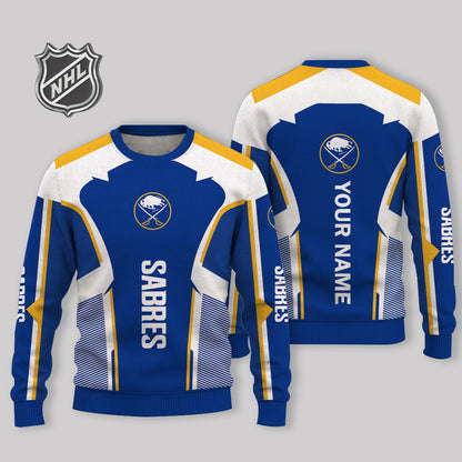 LIMITED EDITION - NEW CUSTOMIZED NHL28 BFS BUFFALO SABRES UGLY SWEATER