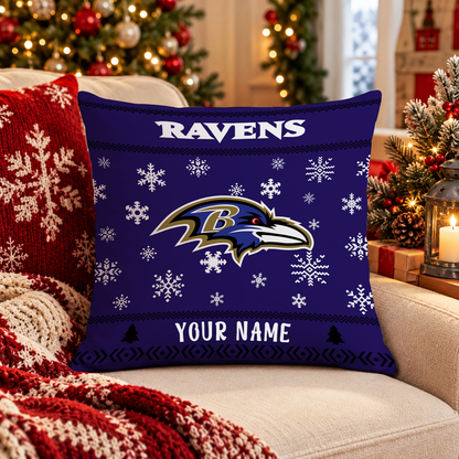 FINAL SALE - NEW PERSONALIZED NFL28 BTR BALTIMORE RAVENS PILLOW CASE
