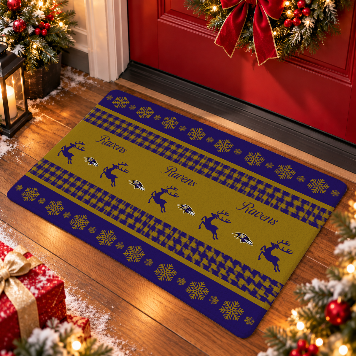 ELITE EDITION - NEW CUSTOMIZED NFL28 BTR BALTIMORE RAVENS WATER-ABSORBENT FLOOR MAT