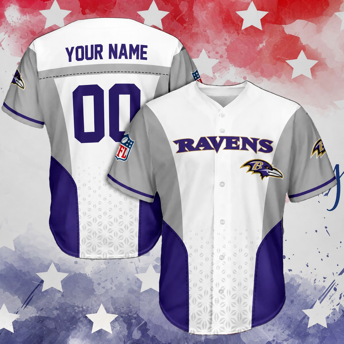 VIRAL EDITION - NEW CUSTOMIZED NFL28 BTR BALTIMORE RAVENS BASEBALL JERSEY