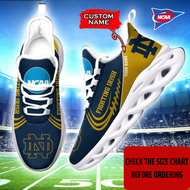 FLASH SALE - NEW CUSTOMIZED NCAA FBS28 NFI NOTRE DAME FIGHTING IRISH CLUNKY SNEAKERS
