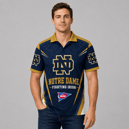 ELITE EDITION - NEW CUSTOMIZED NCAA FBS28 NFI NOTRE DAME FIGHTING IRISH POLO SHIRT, ZIP POLO SHIRT, HOODIE, ZIP HOODIE, T-SHIRT & SWEATSHIRT