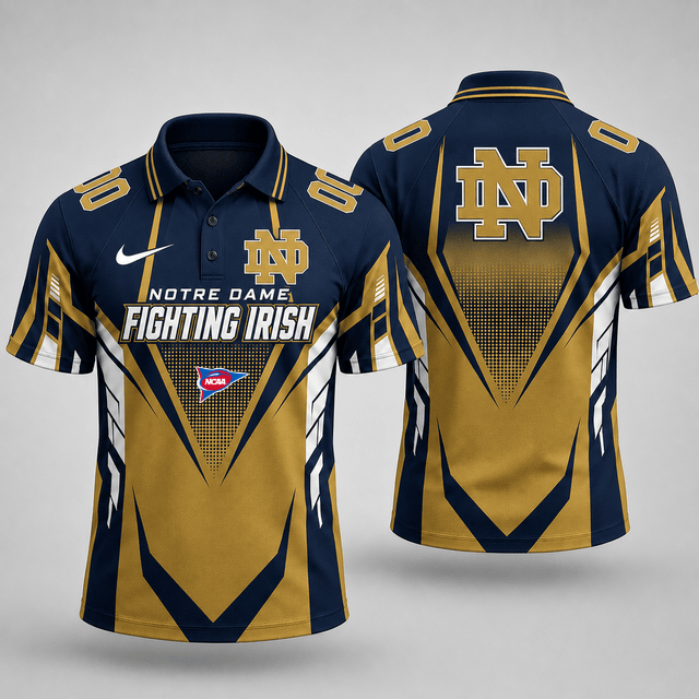 VIRAL EDITION - NEW CUSTOMIZED NCAA FBS28 NFI NOTRE DAME FIGHTING IRISH POLO SHIRT, ZIP POLO SHIRT, HOODIE, ZIP HOODIE, T-SHIRT & SWEATSHIRT