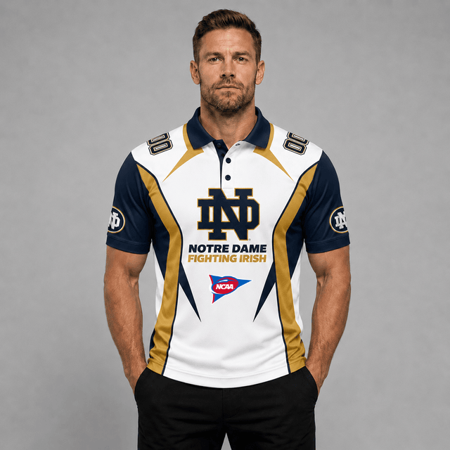 EXCLUSIVE EDITION - NEW CUSTOMIZED NCAA FBS28 NFI NOTRE DAME FIGHTING IRISH POLO SHIRT, ZIP POLO SHIRT, HOODIE, ZIP HOODIE, T-SHIRT & SWEATSHIRT