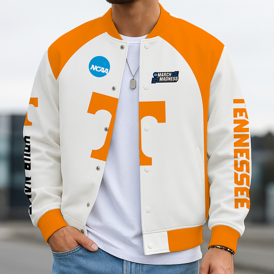 LIMITED DROP - NEW CUSTOMIZED | NCAA MAM28 TNV TN VOLUNTEERS BASEBALL JACKET, SATIN VARSITY JACKET